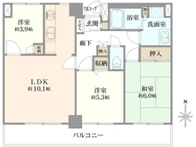【神奈川県/海老名市中央】グリーンコート海老名 間取り図