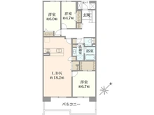 【東京都/八王子市上柚木】南大沢学園一番街1号棟 間取り図