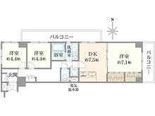 【東京都/小平市学園西町】ライオンズマンション一橋学園 間取り図