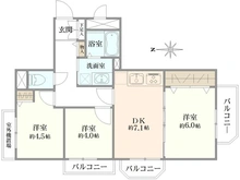 【東京都/国分寺市東恋ヶ窪】ライオンズマンション国分寺第6 間取り図