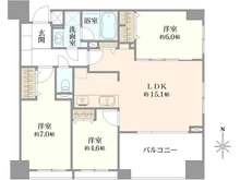 【東京都/小金井市本町】マイキャッスル武蔵小金井シティフォルム 間取り図