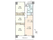 【東京都/東大和市立野】東大和グリーンタウン 1号棟 間取り図