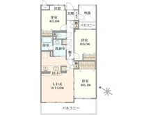 【東京都/府中市武蔵台】レールシティ西国分寺 間取り図