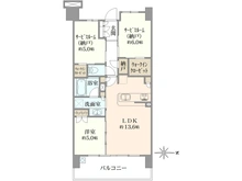 【東京都/小平市花小金井南町】シティハウス小金井公園 D棟 間取り図