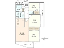 【東京都/府中市白糸台】マイキャッスル府中白糸台参番館 間取り図