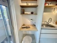 【東京都/世田谷区上用賀】上用賀キソウマンション カウンター・棚：シェルフデスクとしてもご利用いただけます