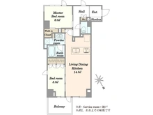 【東京都/世田谷区玉川台】ピアース用賀 間取り図