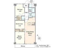 【東京都/世田谷区玉川】シャンボール二子玉川園 間取り図