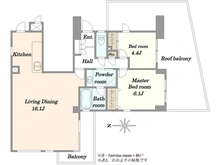 【東京都/世田谷区弦巻】東急ドエルアルス世田谷弦巻弐番館 間取り図