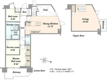 【東京都/世田谷区三軒茶屋】グローリオ三軒茶屋 間取り図
