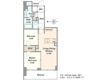 【東京都/世田谷区三軒茶屋】レグノ・スイート三軒茶屋 間取り図