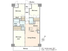 【東京都/世田谷区野毛】マイキャッスル二子玉川園 間取り図