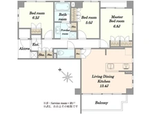 【東京都/世田谷区玉川】ジェイパーク二子玉川園フレリーヴ 間取り図