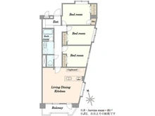 【東京都/世田谷区用賀】第2用賀ヒミコマンション 間取り図