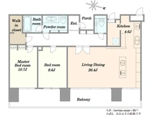 【東京都/世田谷区玉川】二子玉川ライズ　タワー＆レジデンス　 タワーイースト 間取り図