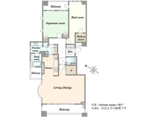 【東京都/世田谷区成城】パークシティ成城　 E-court 間取り図