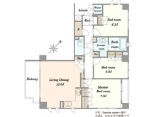 【東京都/世田谷区玉川】ジェイパーク二子玉川園フレリーヴ 間取り図