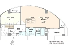 【東京都/世田谷区上用賀】デュオ・スカーラ用賀II 間取り図