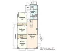 【東京都/世田谷区弦巻】三井馬事公苑南ハイツ 間取り図