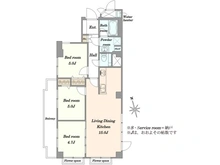 【東京都/世田谷区弦巻】三井馬事公苑南ハイツ 間取り図