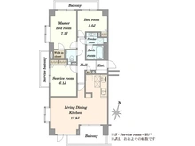 【東京都/世田谷区上用賀】馬事公苑ヒルズ 間取り図