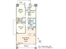 【東京都/世田谷区瀬田】パークホームズ二子玉川ヒルトップ 間取り図