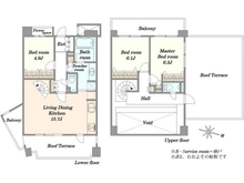 【東京都/世田谷区三軒茶屋】グローリオ三軒茶屋 間取り図