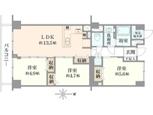 【東京都/杉並区堀ノ内】方南サンハイツ 間取り図