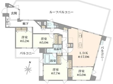 【東京都/練馬区関町東】パークホームズ武蔵関 間取り図