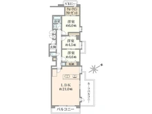 【東京都/杉並区成田西】ライオンズガーデン浜田山 間取り図