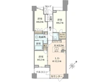 【東京都/中野区東中野】パークハウス東中野リヴゴーシュ 間取り図