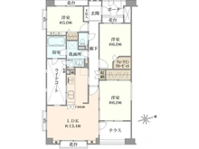 【東京都/杉並区高井戸西】シャリエ高井戸ソルパティオ 間取り図