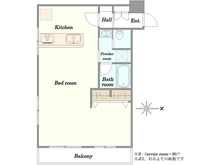【東京都/目黒区目黒本町】ビリジアン学芸大学 間取り図