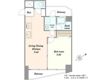 【東京都/目黒区大橋】パラスト上目黒 間取り図