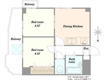 【東京都/大田区大森北】テラスセザール大森 間取り図