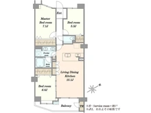 【東京都/世田谷区野沢】フォルスコート学芸大学 間取り図