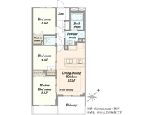 【東京都/世田谷区下馬】ヴェレーナ祐天寺 間取り図