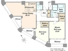 【東京都/目黒区上目黒】中目黒アトラスタワー 間取り図