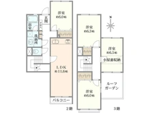 【東京都/東大和市高木】ホームタウン宮前住宅 6号棟 間取り図