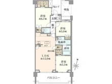 【東京都/中野区上鷺宮】ザ・パークハウス上鷺宮 A棟 間取り図