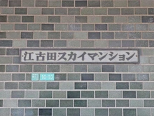 【東京都/練馬区豊玉上】江古田スカイマンション マンション表札