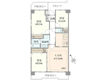 【埼玉県/新座市新堀】ヴィルヌーブ清瀬 間取り図