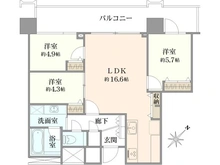 【東京都/中央区佃】ライオンズタワー月島 間取り図