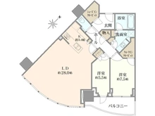 【東京都/中央区豊海町】ザ　豊海タワー マリン＆スカイ　EAST 間取り図