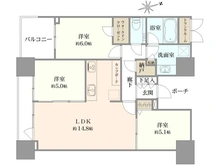 【東京都/中央区晴海】ドゥ・トゥール ウエスト 間取り図