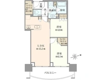 【東京都/中央区豊海町】ザ豊海タワー マリン＆スカイ WEST 間取り図