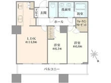 【東京都/港区三田】パークコート麻布十番ザ・タワー 間取り図