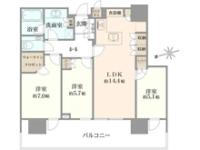 【東京都/港区浜松町】パークコート浜離宮ザタワー 間取り図