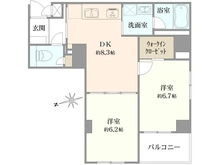 【東京都/港区南麻布】マンション麻布三の橋 間取り図