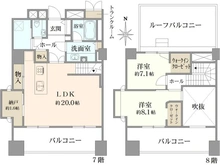 【東京都/港区白金】白金タワー テラス棟 間取り図